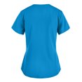 thumbnail image 1 of Heliisoer Women Short Tops Working Sleeve V-neck Uniform Solid Color Pocket Blouse, 1 of 4