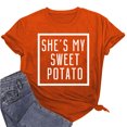 thumbnail image 1 of Meichang T-Shirts pour Femmes, Hauts de la Saint-Valentin, Imprimé Cœur d'Amour Doux, T-Shirts Mignons, Col Rond, Manches Courtes, T-Shirts de Vacances, Saint-Valentin, 1 of 4