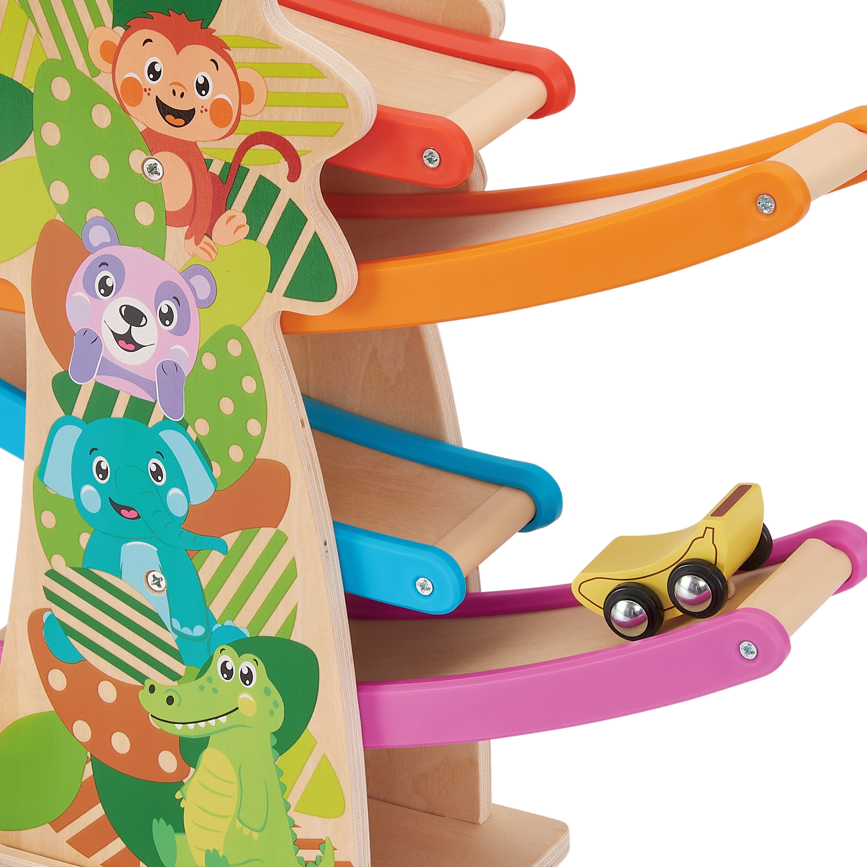 Coffret de course Spark Create Imagine avec arbres, voitures et circuits en bois (à partir de 18 mois)
