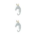 thumbnail image 1 of Wweixi Coat Hooks Easy To Install And Wide Application For Added In Daily Life White gold (horse) 2Set, 1 of 6
