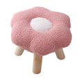 thumbnail image 2 of Siruishop Small Foot Stool Change Shoe Stool Soft Sofa Stool for Bedside Porch Bedroom Pink, 2 of 8