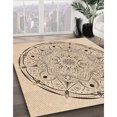 thumbnail image 3 of Ahgly Company Tapis d'Intérieur Lavable en Machine Carré Transitionnel Bronze Brun, 6 Pieds Carré, 3 of 7