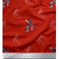 thumbnail image 1 of Soimoi polyester Crepe Fabric Dragonfly & Texture Print Fabric by the Yard 42 Inch Wide, 1 of 3