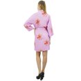 thumbnail image 4 of Bimba Robe de Demoiselle d'Honneur en Georgette Rose à Imprimé Floral pour Femme, Couvre-Maillot Wrap-24, 4 of 6