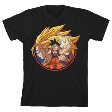 Dragon Ball Super Goku Art de Groupe Jeunesse T-shirt Noir