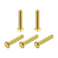 thumbnail image 1 of Unique Bargains Brass Hex Bolts, M6x30mm 5 Pack Fully Thread Grade 4.8 Machine Screws, 1 of 4