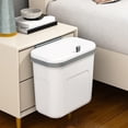 thumbnail image 2 of Kitchen Compost Bin Hanging Trash Can with Lid,Kitchen Compost Bin for Under Sink, Plastic Wall-Mounted Garbage Can, Small Kitchen Trash Bin, Small Trash Can with Lid for Cupboard Countertop, 2 of 9