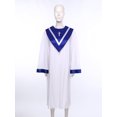 thumbnail image 3 of iiniim Robe de Chorale d'Église Unisexe avec Étole en V Robe de Collation des Grades pour Université École Secondaire Ado Bachelier Bleu P/150, 3 of 6