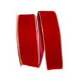 thumbnail image 1 of Reliant Ribbon 92270W-096-40K Value Velvet Wired Edge Ribbon - Burgundy & Gold - 2.5 in. x 50 yards, 1 of 1