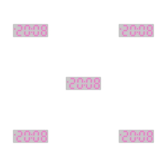 relayinert Colorful Digital Numbers For Easy Reading Large Display Screen Double Placement 8017PinkLight 5Set