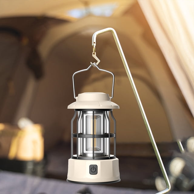 Liquidation d'Économies d'Été! Lumières de Camping Style Rétro, Lanterne DEL Rechargeable pour Tente et Usage Extérieur, Lumières Cheval Portatives pour le Camping, la Randonnée et l'Éclairage d'Urgence