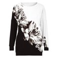 thumbnail image 3 of EQWLJWE Chandails en Molleton pour Femmes en Polaire, Col Rond, Haut Graphique à Fleurs, Manches Longues, Chandail-Over Mignon, Léger, Ample, Costumes d'Halloween en Liquidation, 3 of 4