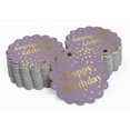 thumbnail image 2 of Inkdotpot Real Gold Foil Happy Birthday Tags Favor Hang Paper Tags 100 Pieces, 2 of 6