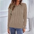 thumbnail image 2 of Cathalem WoWomens Oversized Sweaters Knit Oversized Crew Neck Long Sleeve Pullover Sweaters Tops,Khaki S, 2 of 5