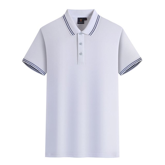 MAWCLOS Polo T-Shirt Garçon Coupe Ajustée Hauts Homme Manches Courtes Décontracté Bureau Haut Blanc 2TG
