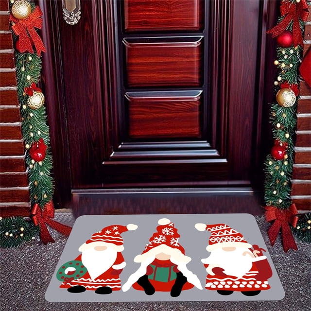 Amzcrzy Bathroom Rugs, Bath Mat, Area Rug, Rugs Rugs for Living Room, Christmas Decoration Bathroom Rug Welcome Mat Non-slip Washable Bathtub Rug Bathroom Bathtub Kitchen Rug Decoration Carpet Pad