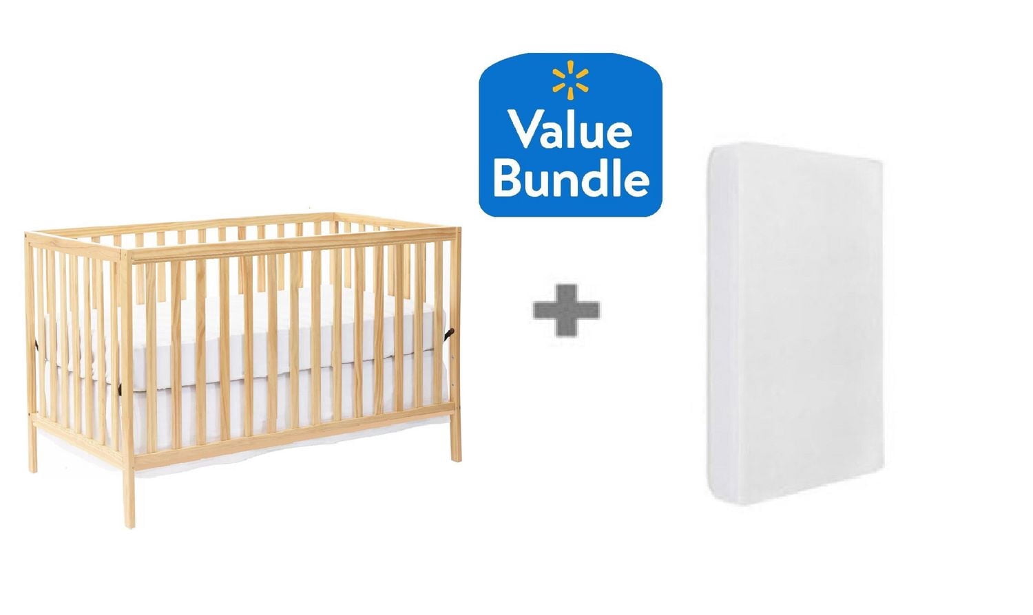 Concord Baby Devon 4 in 1 Convertible Crib + Bonus Twinkle Twinkle Crib Mattress