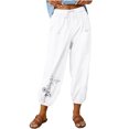 thumbnail image 2 of Pantalons pour Femmes, Pantalons Imprimés Mode Décontractée Confortables et Respirants Taille Haute avec Cordon de Serrage et Poches, 2 of 3