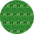 thumbnail image 1 of Ahgly Company Machine Washable Indoor Round Transitional Green Area Rugs, 3' Round, 1 of 7