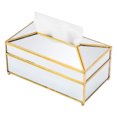 thumbnail image 1 of Rectangular Clear Glass Paper Tissue Box Decorative Glass Napkin Storage Box Facial Tissue Holder for Dresser Bathroom Bedroom Home Decor Office Bar Restaurant, 1 of 7