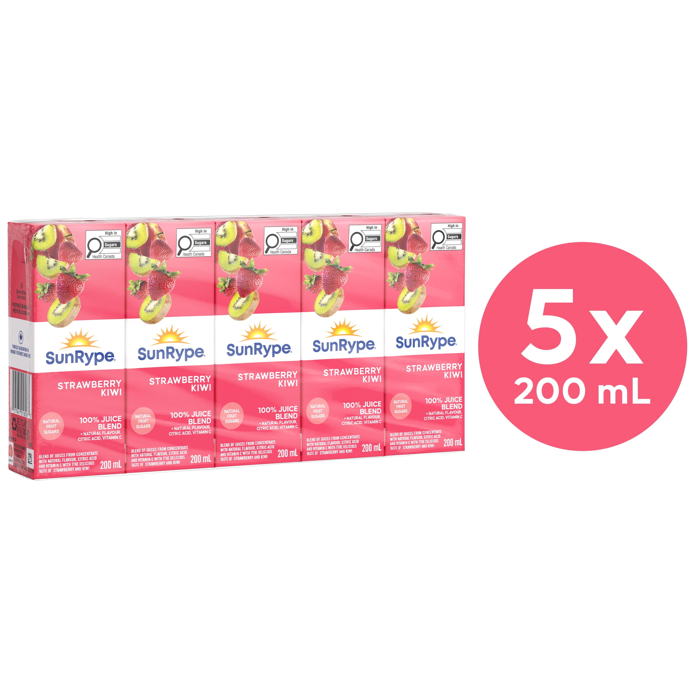 SunRype Strawberry Kiwi Juice Boxes 5 x 200 ml