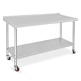 thumbnail image 1 of BeesClover Stainless Steel Prep Work Table, Commercial Workstations, NSF Commercial Heavy Duty Worktablefor Kitchen Restaurant,Home,Hotel,Outdoor, 1 of 9