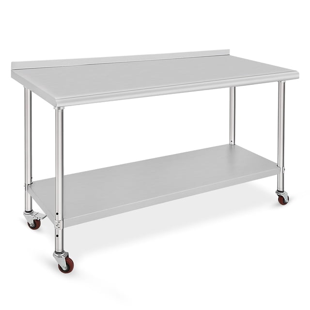 BeesClover Stainless Steel Prep Work Table, Commercial Workstations, NSF Commercial Heavy Duty Worktablefor Kitchen Restaurant,Home,Hotel,Outdoor