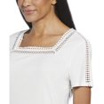 thumbnail image 2 of RAFAELLA Women's Square Neckline Short Sleeve Tee Shirt, 2 of 4