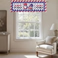 thumbnail image 1 of Independence Day Gnome Kitchen Window Valance Rod Pocket Polyester Curtain for Party and Home Decor, 1 of 6