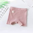 thumbnail image 1 of MKOSPLRT Ribbit Knit Shorts for Toddler Girl High Waist Stretch Shorts Basic Solid Color Summer Shorts Cute Lettuce Leggings for 2-10Y, 1 of 5