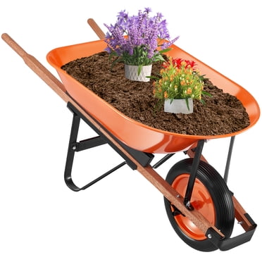 VEVOR Chariot Brouette à une Roue Chariot-Benne de Jardin 330 Lb Chariot Utilitaire de Cour