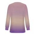 thumbnail image 5 of RXIRUCGD T-Shirts à Manches Longues Dégradés pour Femmes, Décontractés, Mode, Amples, Plissés, Col Rond, Rose, Taille : L, 5 of 5