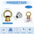 thumbnail image 2 of Uxcell 18Lb Load Lamp Female Loop Holder 4 Set M10 Fine Thread Lifting Eye Nut Hook Ring Light Copper 1.1 x 1.4 inch, 2 of 6