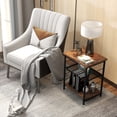 thumbnail image 3 of Gymax 3-Tier Side Table Industrial End Table w/ Adjustable Height Metal Mesh Shelf, 3 of 9