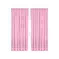 thumbnail image 2 of ZENGHUIJ Voilages en Polyester à Double Cordon de Couleur Unie Semi-Transparents Rideaux Style Poche pour Tringle Rideaux Semi-Transparents, 2 of 6