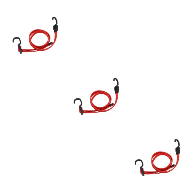 Decodeary Sangle de Cargaison Haute Résistance - Fiable et Résistante à l'Abrasion pour Sécuriser les Objets de Valeur Bagages Durables Réfléchissant Rouge 120cm 3Ensemble