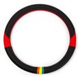 thumbnail image 1 of FH Group Universal Spectrum Microfiber Leather Steering Wheel Cover Red/Black for Cars Trucks SUVs, 1 of 6