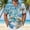 #790-Blue, variant on Ceisia Men's Surge Shallow Beach Starfish Print Short Sleeve Button Down Hawaiian Shirt With Chest Pocket Blue S Gifts