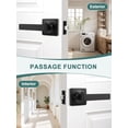 thumbnail image 3 of Poignées de Porte Mate Intérieures Carrées Leviers de Porte Intimité Mate Poignée de Porte Sans Clé Intérieure Levier Droit Moderne pour Chambre et Chambre Réversible pour Côté Droit/gauche, 3 of 8
