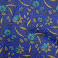 thumbnail image 1 of oneOone Polyester Spandex Blue Fabric Asian Floral Sewing Material Print Fabric By The Yard 56 Inch Wide, 1 of 5