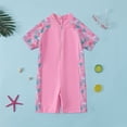 thumbnail image 1 of TopLLC Mode Fille Maillot de Bain Deux Pièces Manches Courtes Hauts Col Rond Ensemble Pantalon Court Fille Serveur, 1 of 6
