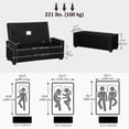 thumbnail image 3 of HOMCOM Modern Upholstered Flip Top Storage Bench Ottoman, Dark Grey, 3 of 10