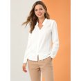 thumbnail image 2 of INSPIRE CHIC Chemise Élégante à Manches Longues et Col en V pour Femmes, 2 of 6