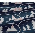 thumbnail image 5 of oneOone Cotton Jersey Navy Blue Fabric Mountain Pattern Craft Projects Decor Fabric Printed By The Yard 58 Inch Wide, 5 of 5
