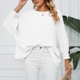 thumbnail image 3 of Birdeem Mode Hauts pour Femmes Uni Manches Longues Col Rond Blouse Chemise T-Shirt Hauts, 3 of 8