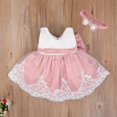 thumbnail image 3 of Princesse Fleur Fille Robe d'Été Tutu Robes de Fête d'Anniversaire Baptême Dentelle Mariage Enfants Robe Formelle Robe 18-24 Mois, 3 of 6
