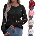 thumbnail image 1 of Yuyuzo Sweaters for Women Valentines Day Crewneck Long Sleeve Shirts Loose Casual Comfy Knit Pullover Tops, 1 of 6