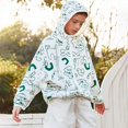 thumbnail image 2 of Kids Sun Protection Zip Hoodie Lightweight Long Sleeve Rash Guard with Hood Swim Cover Up Light Green 7 Years-8 Years, 2 of 4