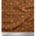 thumbnail image 2 of Soimoi polyester Crepe Fabric Leaves & Rose Floral Fabric Prints By Yard 42 Inch Wide, 2 of 3