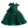 thumbnail image 1 of Robes Fille Robes Formelles Tout-Petits Robe Vert Foncé pour Filles Robe d'Anniversaire Tout-Petit Robes pour la Journée des Enfants pour Filles Mode Filles, 1 of 6